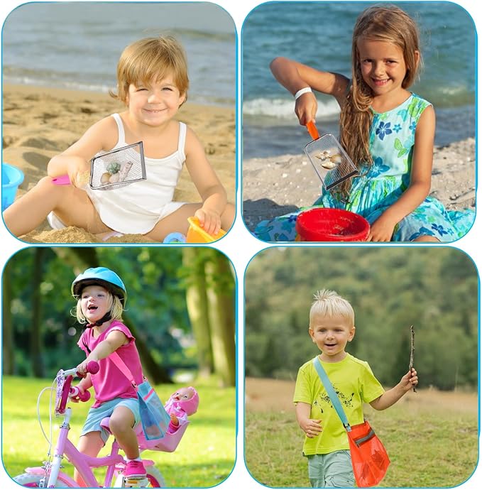 MUYIZI Beach Mesh Shovel with Mesh Shell Bags, Kids Filter Sand Scooper - Image 6