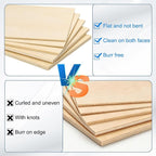 MECCANIXITY 3pcs Basswood Sheets 6 x 6 x 5/64 Inch Unfinished Wood Boards - Image 4