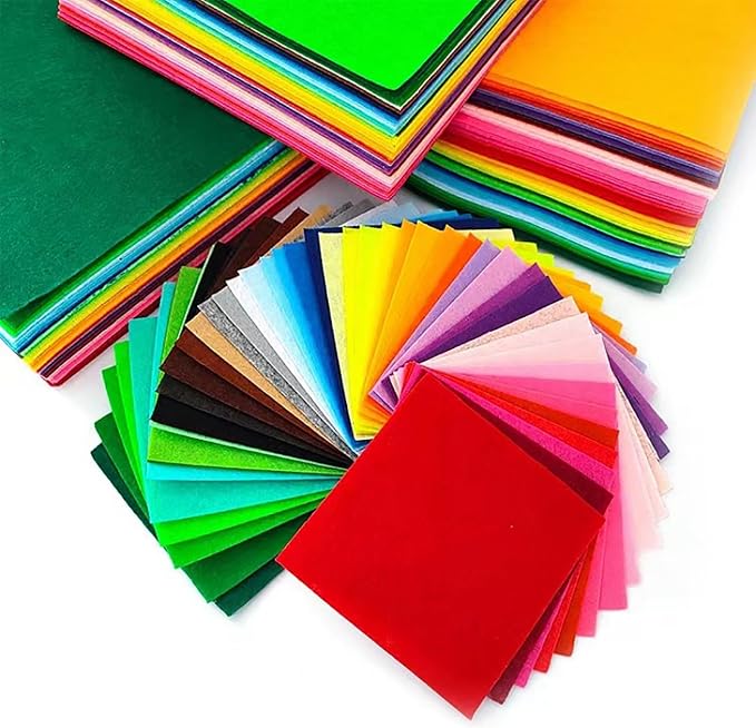 60 PCS Felt Fabric Sheets Craft Kit, Thick Nonwoven Felt, - Image 8