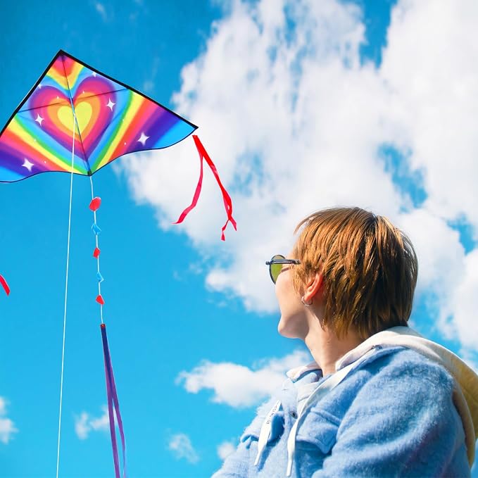 HONBO Large Delta Kite for Kids & Adults, Extremely Easy to Fly Kite for Beach - Image 3
