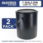 Master Elite 1 Gallon Empty Plastic Paint Can Bucket, 128 fl. oz. All-Plastic - Image 2