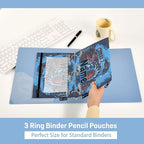 Custom Truck Blue Pencil Pouch for 3 Ring Binder, 2 Pack Personalized Name - Image 4