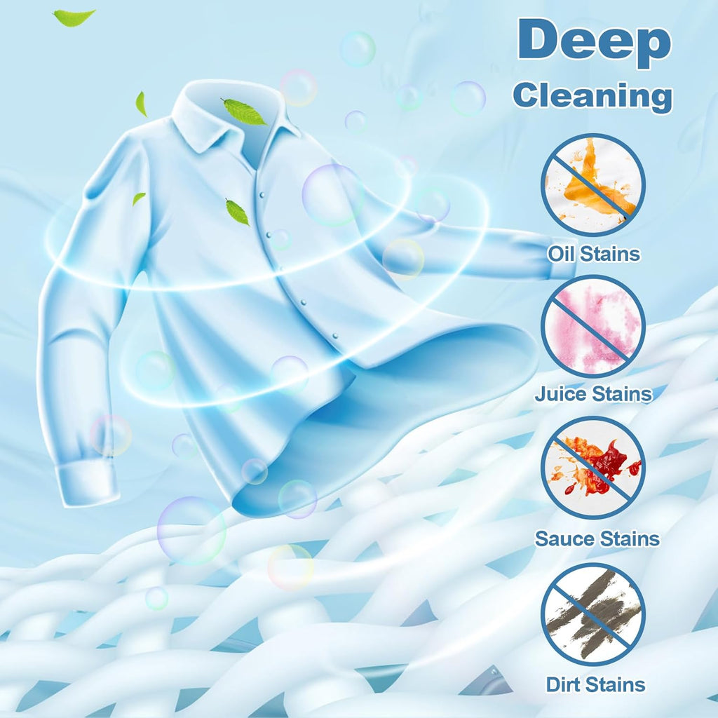 Laundry Detergent Sheet, Eco-Friendly & Hypoallergenic Wash Strips, Natural Ingredients, Ultra-Concentrated, Travel-Ready, No Plastic Jug- Unscented, (120 Loads) 60 Sheets