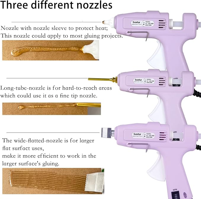 Full Size Hot Glue Gun with 60W/100W/OFF Switch, 9.8ft Extra-long Power Cord - Image 3