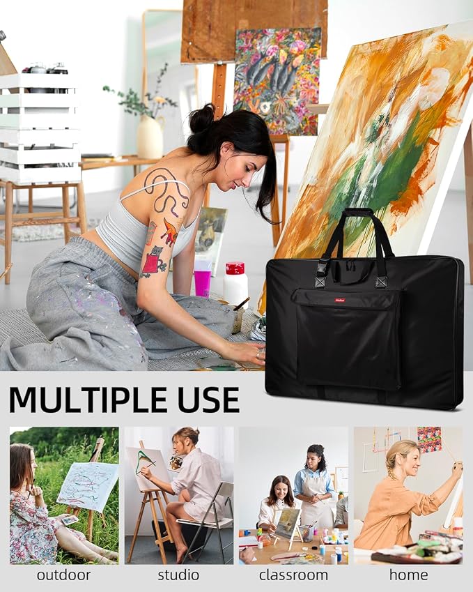 Nicpro Art Portfolio Bag 24 x 36 Inches Waterproof Nylon Artist Carrying Bag - Image 7