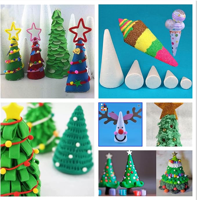 Crafjie Foam Cones for DIY Arts and Crafts, for DIY Home Craft Project - Image 4