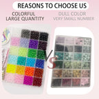 JULIMAIDONG 6mm Glass Beads for Bracelets 1400pcs, 24 Colors Round Crystal - Image 6
