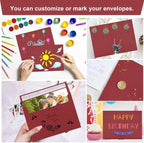 50 Packs Wine Red 5x7 Envelopes 5x7, Deep Red Color A7 Envelopes, Burgundy - Image 5