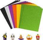 Whaline 18Pcs Halloween Felt Fabric Sheets Black Orange Assorted Soft Thick by Whaline
