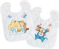 Janlynn Sleepy Bunnies Bibs Stamped Cross Stitch Kit-9-1/2 X11 Set of 2 by Janlynn