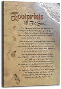 Zapeeitt Footprints On The Beach Poems Inspirational Quotes Poster Art Print by Unknown