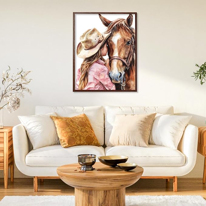 Paint by Numbers Kit for Adults, Horse DIY Painting Kit, 16x20 Inch | Cowgirl - Image 2