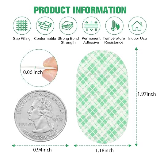 MINGXIN Double Sided Foam Tape Pads, 2mm Thick Heavy Duty White Polyurethane - Image 2