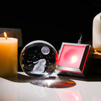 3.15in. Crystal Ball Engraved 3D Rabbit and Moon Stars Figurine Paperweght - Image 4
