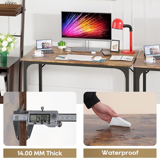 PayLessHere | 39 Inch Computer Desk | Brown | Office Desk - Image 5