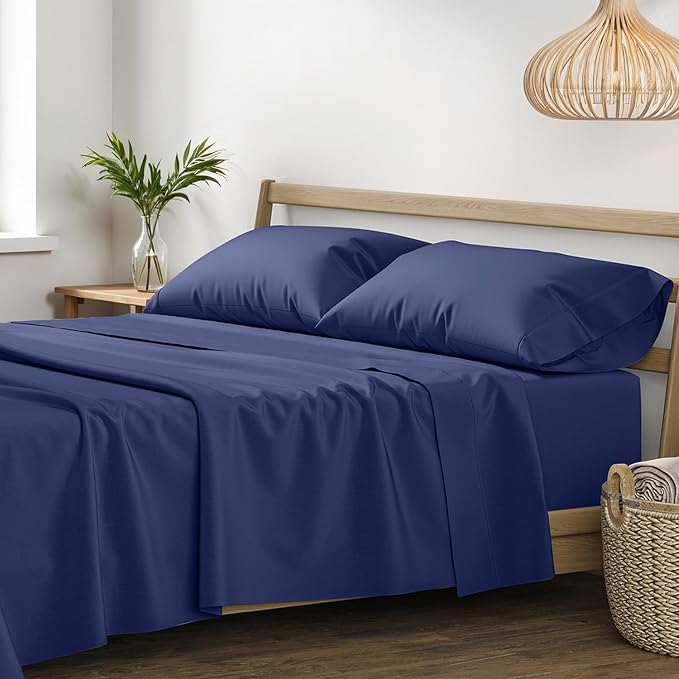 XOOX Linen 100% Egyptian Cotton Sheets Queen Size by XOOXLinen