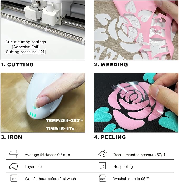 12" x 10" Iron-On 3D Puff Heat Transfer Vinyl Sheets - Image 6