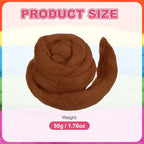 MECCANIXITY Wool Roving Yarn Soft Felting Wool 50g/1.76oz Pure Chunky Roving - Image 2