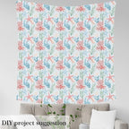 Starfish Fabric by The Yard, Underwater Watercolor Coral Seaweed Soft Flannel - Image 4