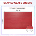 PATIKIL 4 x 6 Inch Transparent Stained Glass Sheets, 2 Sheets Mosaic Glass - Image 2