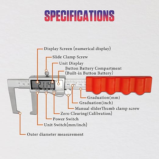 Disc Brake Rotor Micrometer, 6 Inch Brake Rotor Caliper Measuring Tool of Inch - Image 2