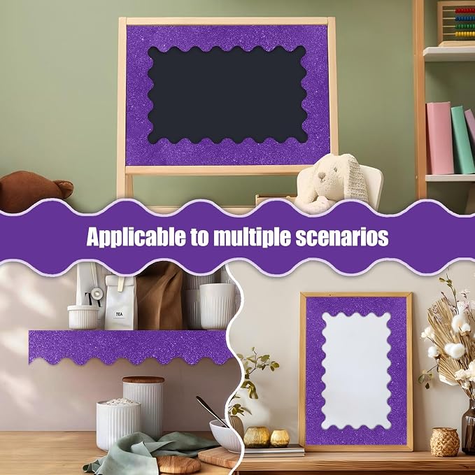 70Ft Shine Bulletin Board Borders，Scalloped Poster Boards Decorations Trim - Image 6