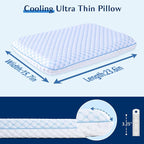 Stomach Sleeping Pillow for Shoulder and Neck Pain Relief, Thin Pillow for - Image 3