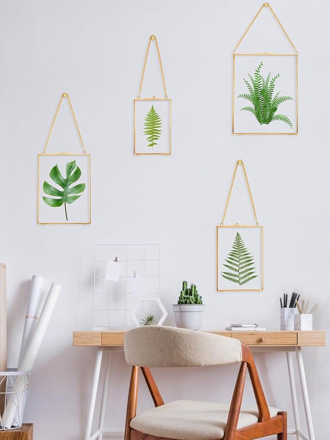 REDHUGO Hanging Pressed Flower Frames, Double Glass Floating Picture Frame - Image 2