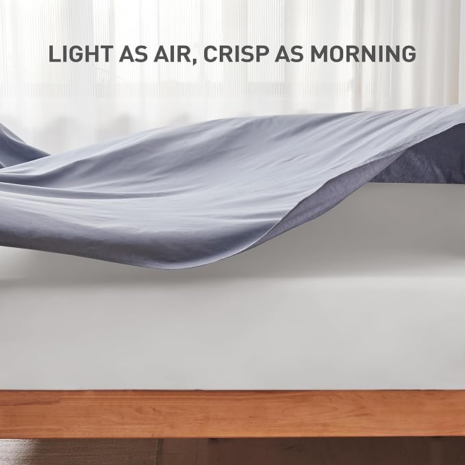 Full Size Flat Sheet 2 Pack, 100% Cotton Percale Flat Bed Sheet, Breathable & - Image 7