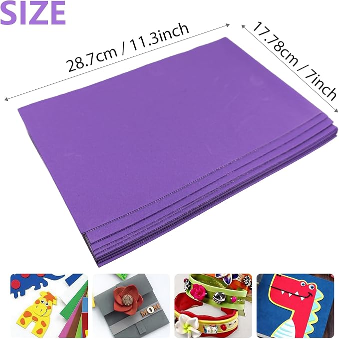 Adhesive Foam Sheets, 7x11.3 Inch Craft Eva Foam Sheets, 2mm Thick 10 Pcs - Image 3