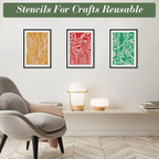 Texture Stencils for Crafts Reusable 12Pcs Stencils | DIY Art Painting Stencil - Image 2