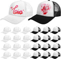 Vabean 24 Pack Sublimation Blank Cap Trucker Mesh Cap Unisex Plain Blank by Vabean