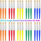 30Pcs Paint Brushes, Anezus Round Paint Brushes by anezus
