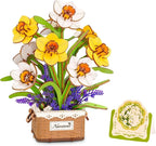 Rowood 3D Puzzles for Adults, Mother's Day DIY Wooden Flower Narcissus Craft Kit by RowoodAssembleArtDecorateLife
