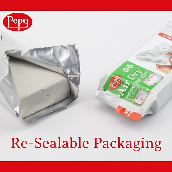 Pepy Premium European Air Dry Modeling Clay White 3-Pack 2.2 lb. Bars, 6.6 lbs. - Image 4