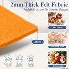 12" x 12" Felt Sheets for Crafts, 2mm Stiff Felt Fabric, Polyester Felt Squares - Image 2