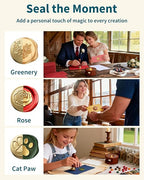 Wax Seal Stamp Kit for Beginners: Wax Sealing Tool Set 3 Brass Stamp Heads - Image 3