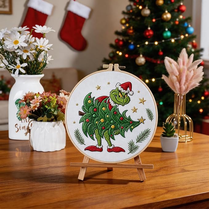 BBLYBD Christmas Embroidery Kit, 4 Set Embroidery Starter Kit, Cross Stitch Kits - Image 4