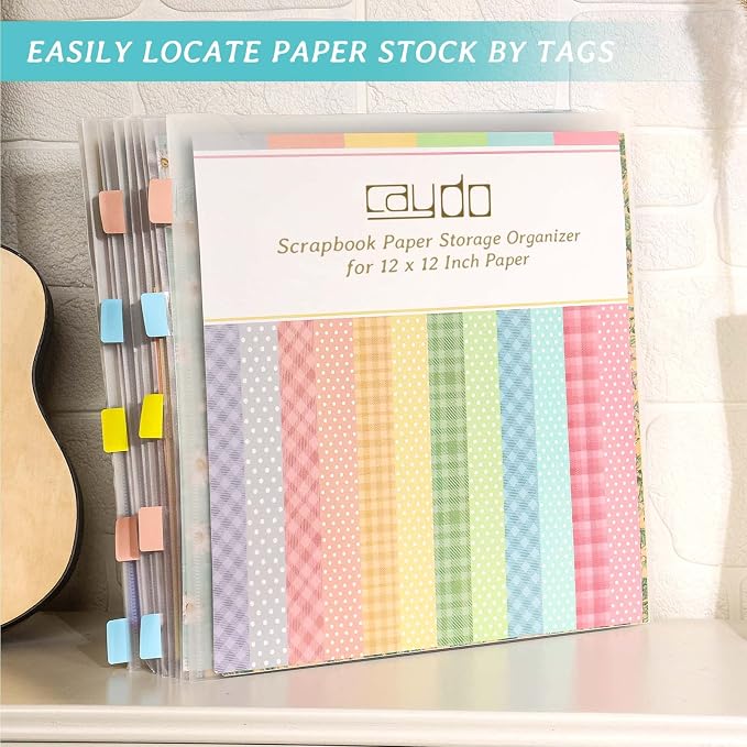 Caydo 82 Pieces Scrapbook Paper Storage Organizer - Image 5