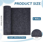 BENECREAT 78.7x15.7inch Felt Roll, 3mm Thick Nonwoven Felt Roll - Image 2
