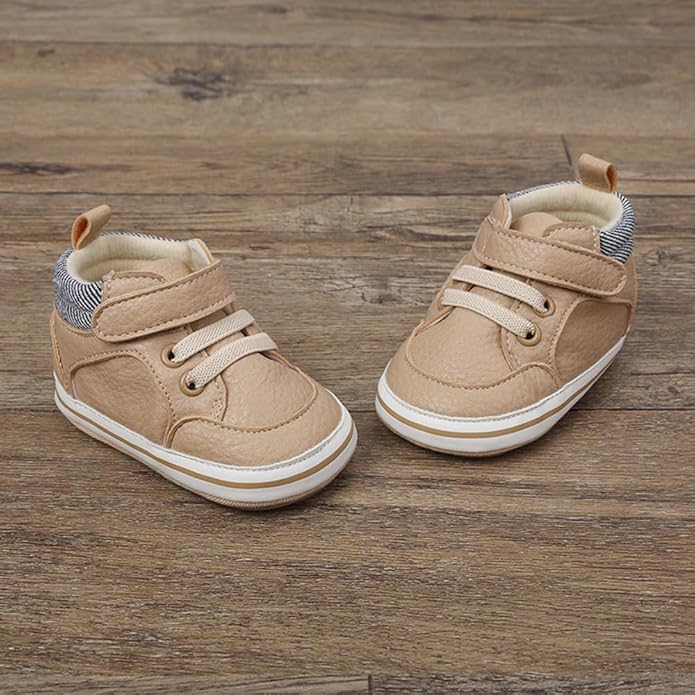 Clowora Baby Boys Girls Shoes Non-Slip Rubber Sole Sneakers Infant First Walking Toddler Crib Shoes Newborn Loafers Flats.