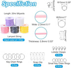 PATIKIL Lanyard String Kit, 5 Rolls Plastic Lacing Cord Gimp String Lanyard - Image 2