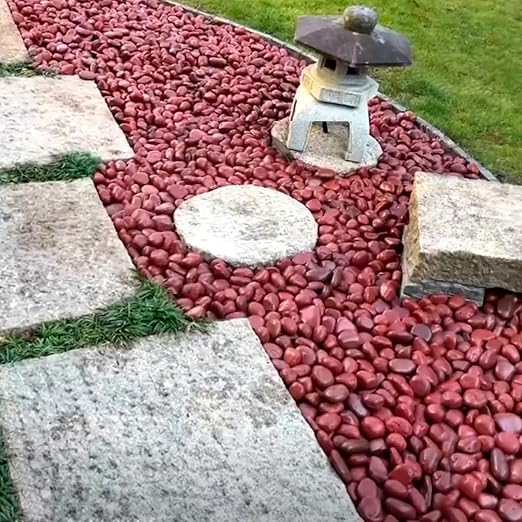 YISZM 10lbs Red River Rocks, 2-3 Inch Natural Pebbles - Image 5