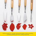 MEEDEN 5Pcs Palette Knife Set: Stainless Steel Painting Knives - Image 5