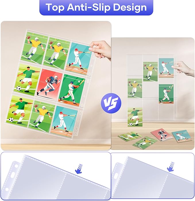Tioplior 120 Pack 9 Pocket Double Side Card Sleeves Binder Sheets Holds 2160 - Image 6