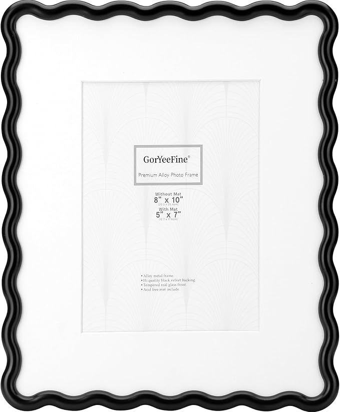 Black 8x10'' Heavy-Duty Zinc Alloy Picture Frames by GorYeeFine
