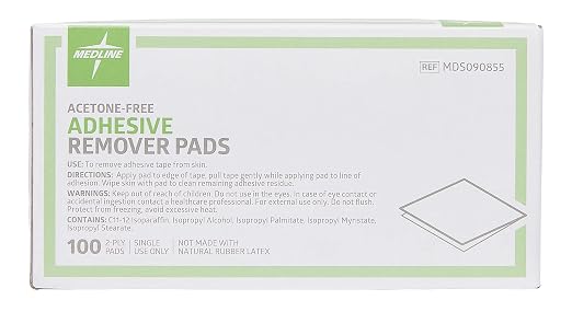 Medline Adhesive Remover Pad, Acetone-Free, 2-Ply Pad - Image 3