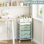 5 Drawer Rolling Storage Cart - Image 7