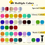 HTVRONT Permanent Vinyl 57 Pack 12"x12", Compatible - Image 2
