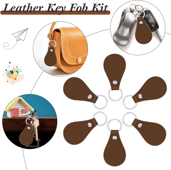 Taiyin 30 Pcs Leather Key Fob Kit - Image 5
